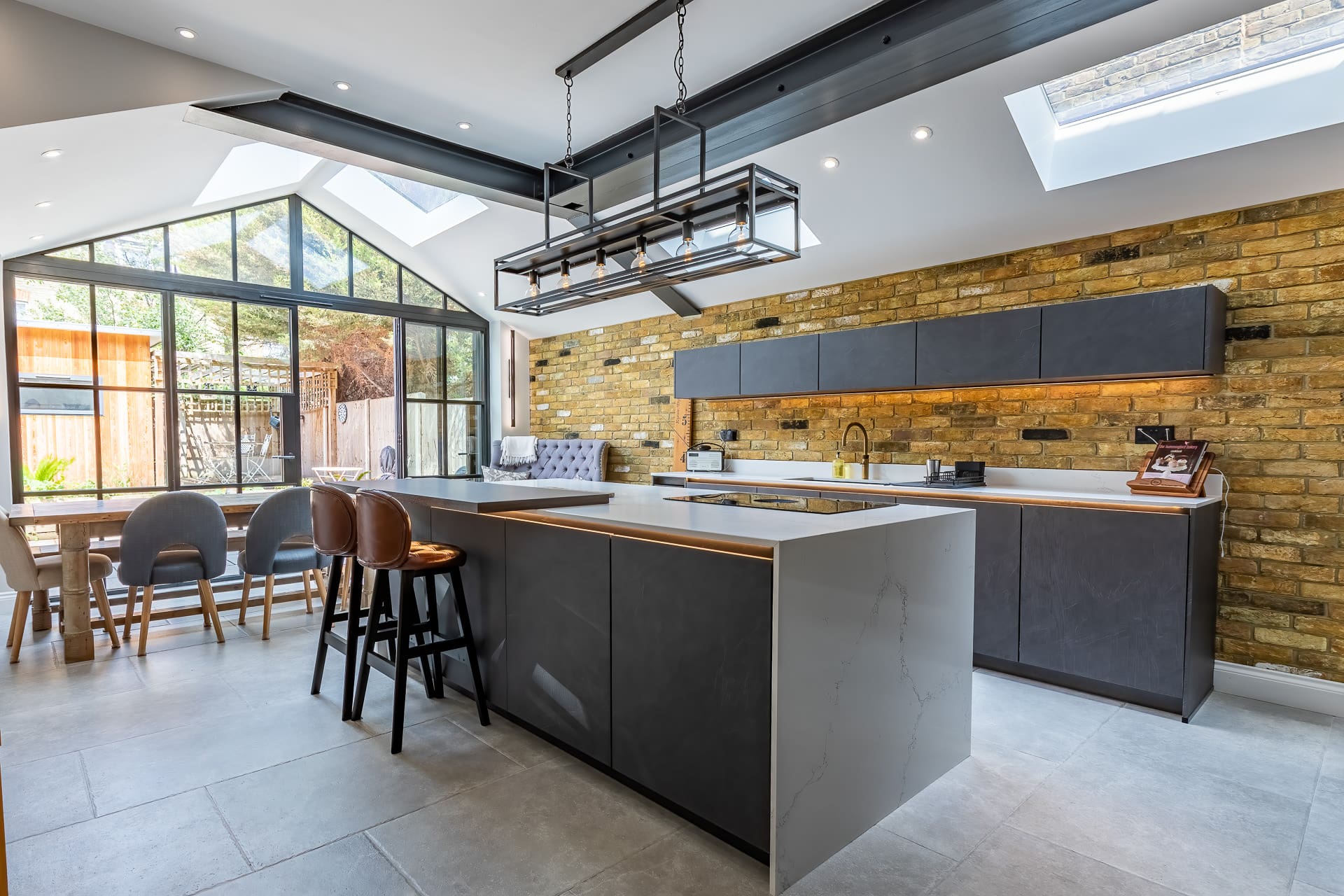 London & Kent Business & Brand Photography - brick and grey kitchen renovation