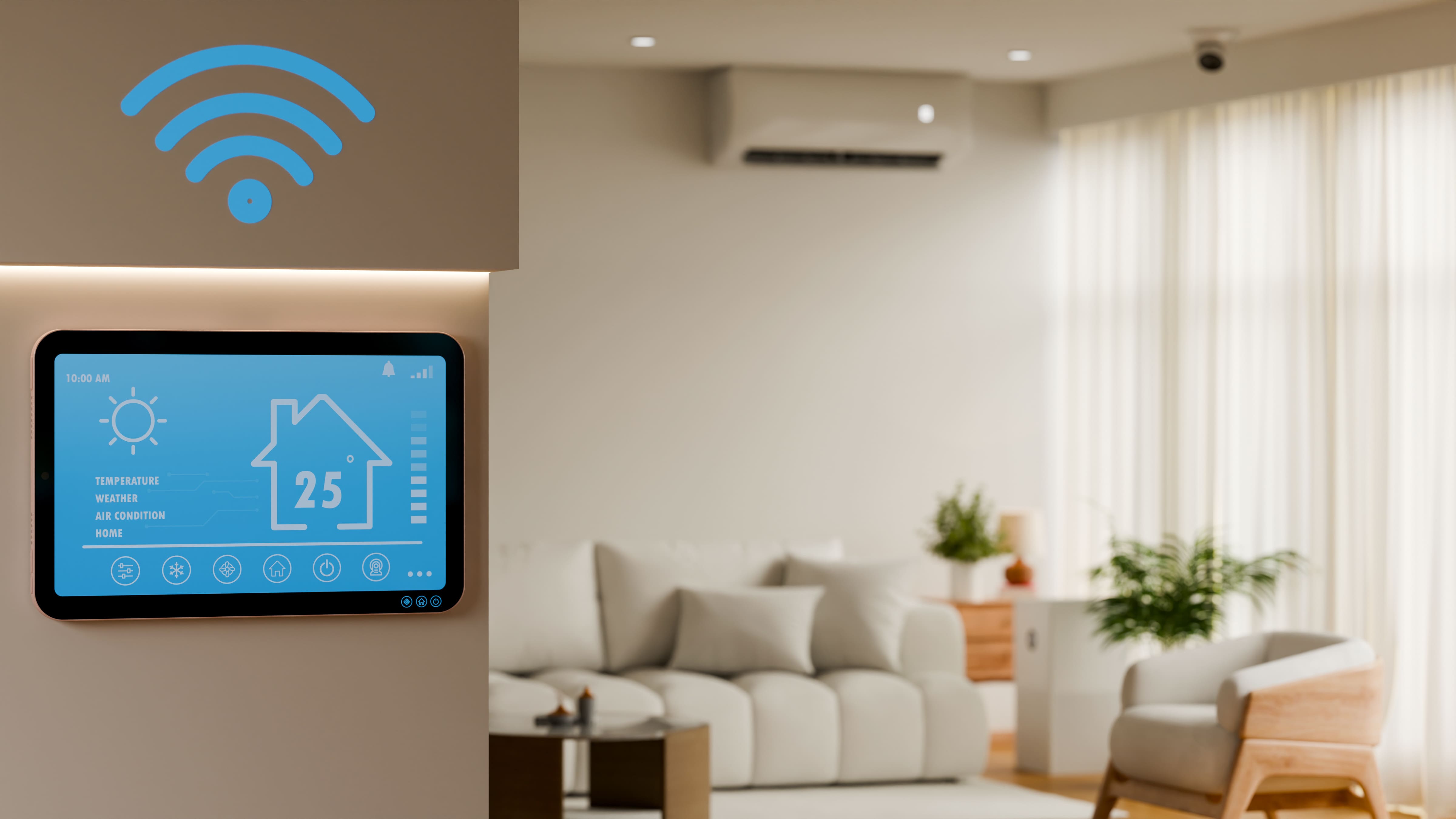 Smart home automation system controlling heating, climate and connected devices as part of a modern home renovation by Sunny Build.
